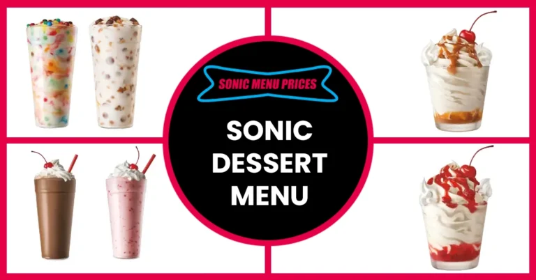 Sonic Dessert Menu