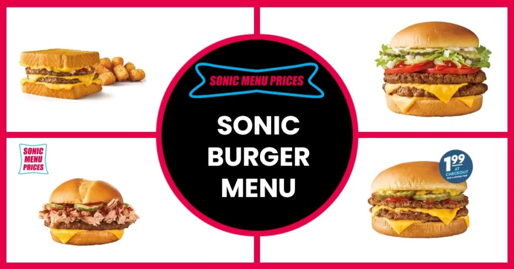 sonic burger menu