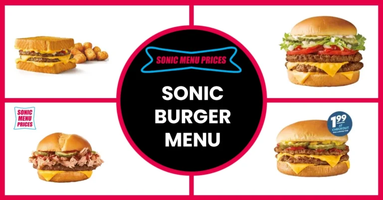 Sonic Burger Menu