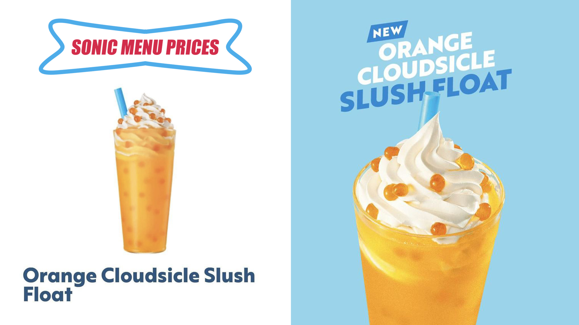 Sonic orange cloudsicle slush