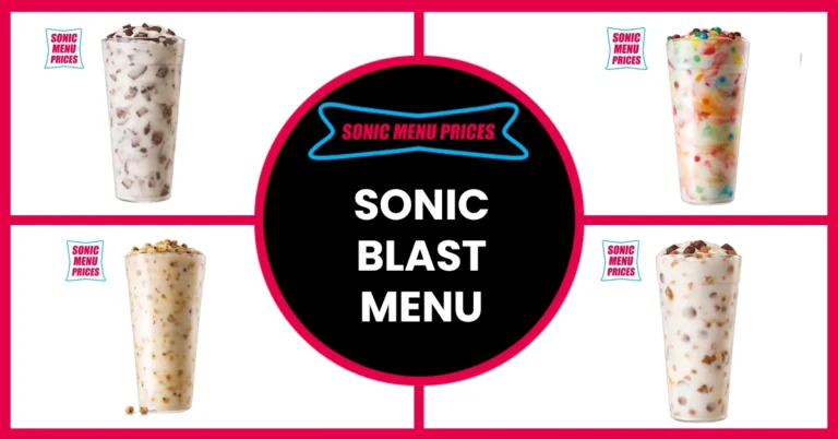 Sonic Blast Menu – Updated Flavors and Prices 2024