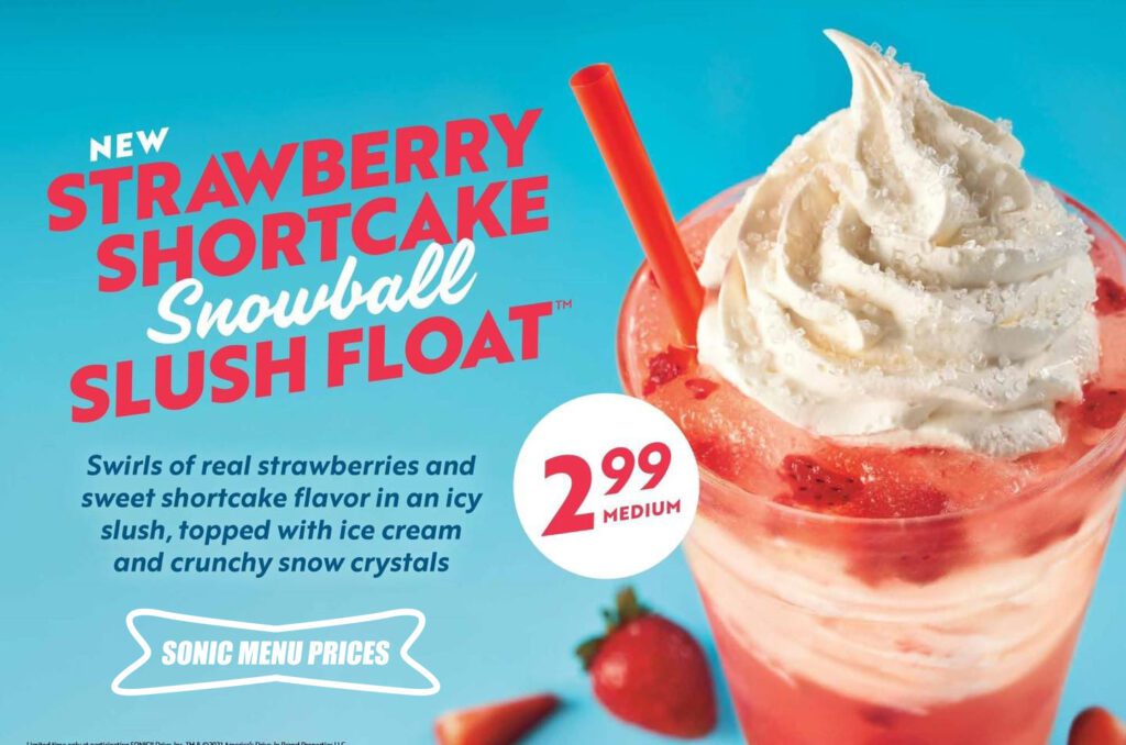 Sonic Snowball Slush Float