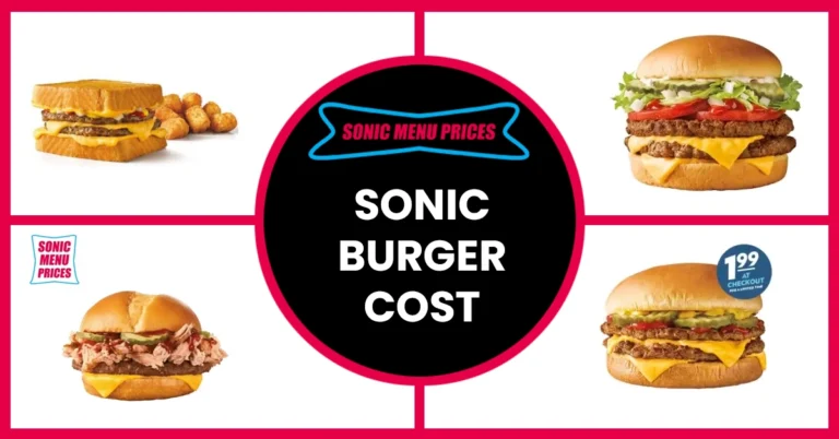 Sonic Burger Cost