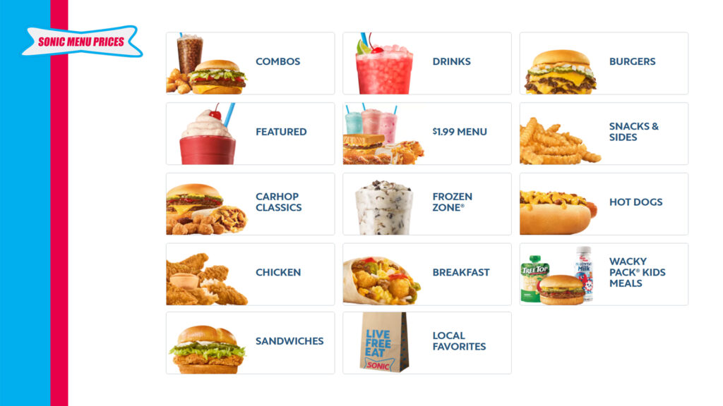 Sonic Menu