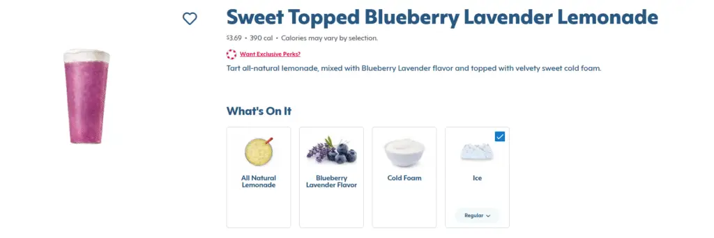 Sweet Topped Blueberry Lavender Lemonade
